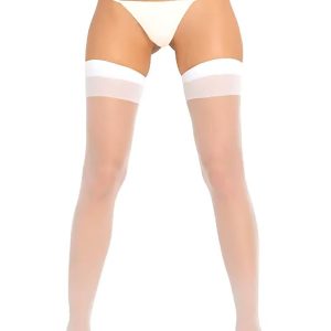 SHEER THIGH HIGHS WHITE, OS