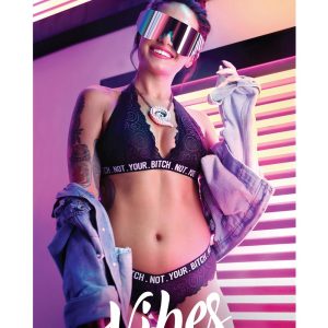 NOT YOUR BITCH LACE BRALETTE & CHEEKY PANTY BLACK, L/XL