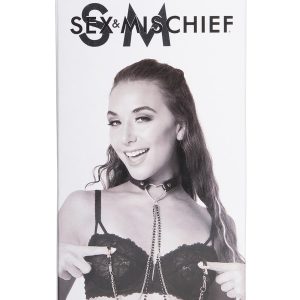 Zaciski SportSheets SM Amor Collar with Nipple Jewelry