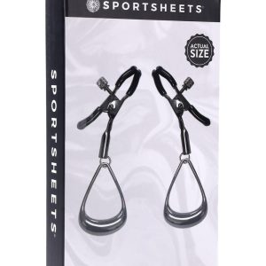 SPORTSHEETS VELVET NOIR TUGGABLE NIPPLE CLAMPS