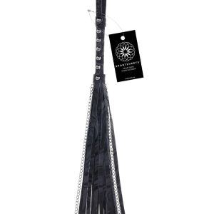 SPORTSHEETS VELVET NOIR CHAIN FLOGGER