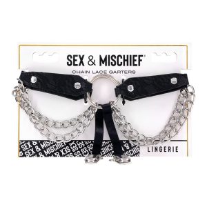 SPORTSHEETS SEX AND MISCHIEF CHAIN LACE GARTERS