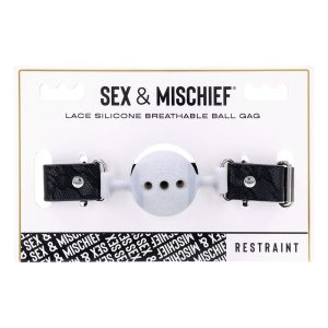 SPORTSHEETS SEX AND MISCHIEF LACE SILICONE BREATHABLE BALL GAG