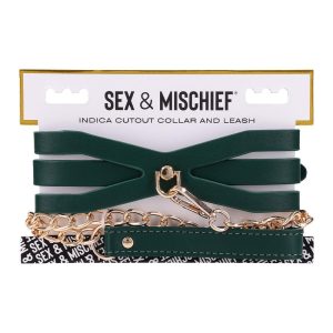 SPORTSHEETS INDICA CUTOUT COLLAR AND LEASH