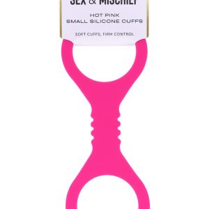 SPORTSHEETS SMALL HOT PINK SILICONE CUFFS