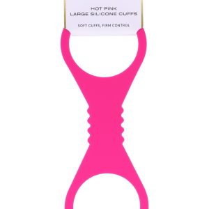 SPORTSHEETS LARGE HOT PINK SILICONE CUFFS
