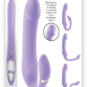 Zginalny wibrator z dwoma końcówkami Gender X Orgasmic Orchid