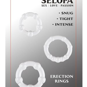 Zestaw trzech pierścieni na penisa Selopa Erection Rings
