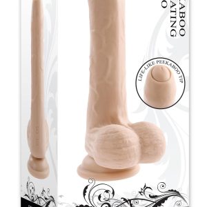 EVOLVED PEEK A BOO VIBRATING DILDO 8 INCH LIGHT