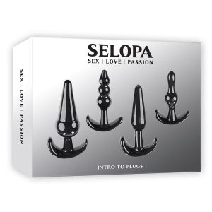 Zestaw czarnych korków analnych Selopa Intro To Plugs