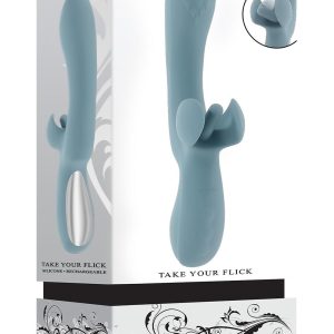 EVOLVED RABBIT VIBRATOR TAKE YOUR FLICK BLUE