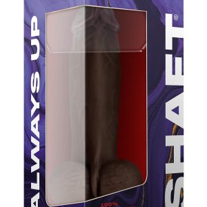 Realistyczne dildo z wibracjami i jądrami Shaft Model A 8.5 inch z płynnym silikonem Mahogany