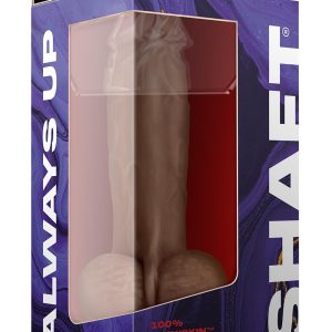 Realistyczne dildo z wibracjami i jądrami Shaft Model A 7.5 inch z płynnym silikonem Oak