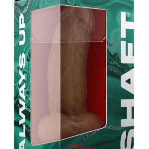Realistyczne dildo z wibracjami i jądrami Shaft Model N 7.5 inch z płynnym silikonem Oak