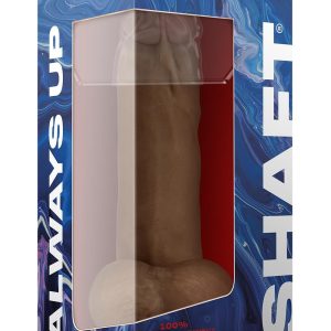 Realistyczne dildo z wibracjami i jądrami Shaft Model C 8.5 inch z płynnym silikonem Oak