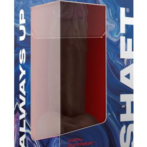 Realistyczne dildo z wibracjami i jądrami Shaft Model C 7.5 inch z płynnym silikonem Mahogany