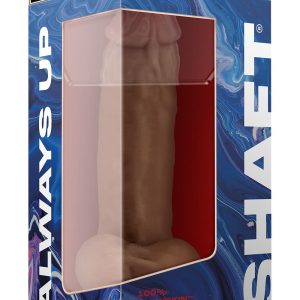 Realistyczne dildo z wibracjami i jądrami Shaft Model C 7.5 inch z płynnym silikonem Oak
