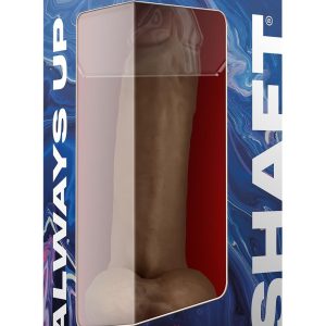 Realistyczne dildo z wibracjami i jądrami Shaft Model C 9.5 inch z płynnym silikonem Oak
