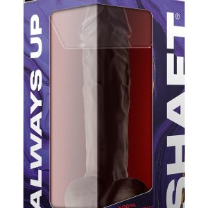 Realistyczne dildo z jądrami Shaft Model A 10.5 inch płynny silikon Mahogany