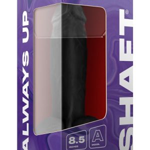 SHAFT MODEL A 8.5 INCH LIQUID SILICONE DONG WITH BALLS BLACK