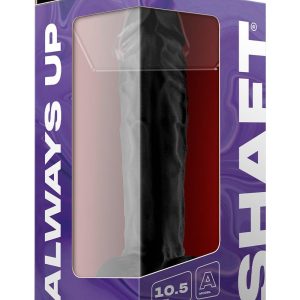 SHAFT MODEL A 10.5 INCH LIQUID SILICONE DONG WITH BALLS BLACK