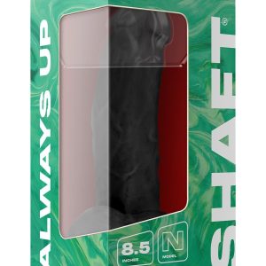 SHAFT MODEL N 8.5 INCH LIQUID SILICONE DONG WITH BALLS BLACK