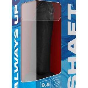 SHAFT MODEL C 9.5 INCH LIQUID SILICONE DONG WITH BALLS BLACK