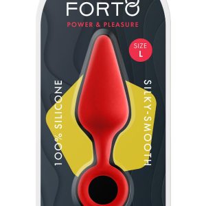 FORTO F-10 SILICONE PLUG W/ PULL RING LARGE RED