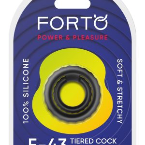 FORTO F-43 TIERED COCK AND BALL RING BLACK