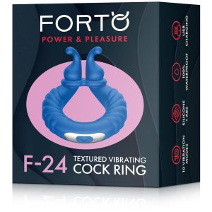 FORTO F-24 TEXTURED VIBRATING COCKRING BLUE