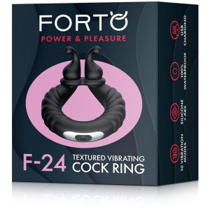 FORTO F-24 TEXTURED VIBRATING COCKRING BLACK