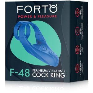 FORTO F-48 VIBRATING PERINEUM DOUBLE C-RING BLUE