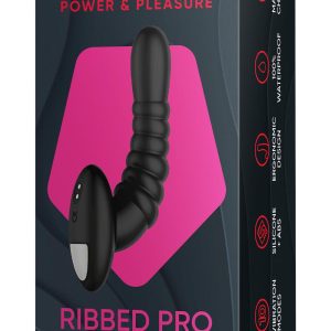 FORTO RIBBED PRO VIBRATING MASSAGER BLACK