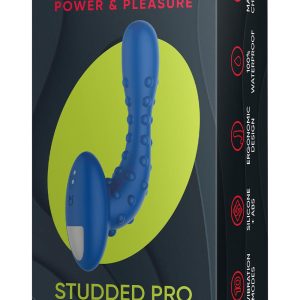 FORTO STUDDED PRO VIBRATING MASSAGER BLUE