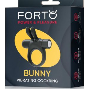 FORTO BUNNY VIBRATING COCKRING BLACK