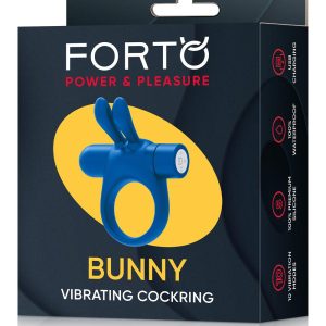 FORTO BUNNY VIBRATING COCKRING BLUE
