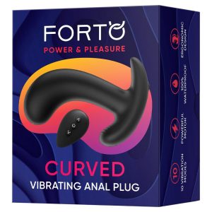 FORTO CURVED VIBRATING PLUG BLACK