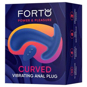 FORTO CURVED VIBRATING PLUG BLUE