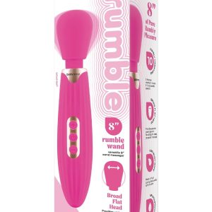 BODYWAND RUMBLE WAND 8 INCH HOT PINK