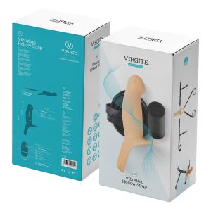 VIRGITE H3 VIBRATING HOLLOW STRAP H3 SIZE S FLESH