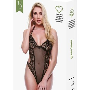 BACI ECO LACE AND MESH TEDDY BLACK, S/M