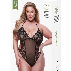 BACI ECO LACE AND MESH TEDDY BLACK, QS
