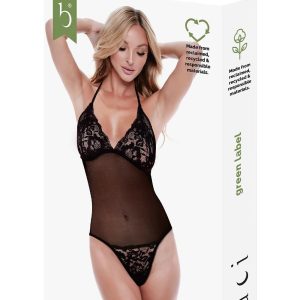 BACI ECO LACE AND MESH TEDDY BLACK, S/M