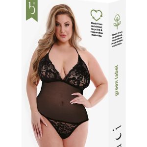 BACI ECO LACE AND MESH TEDDY BLACK, QS