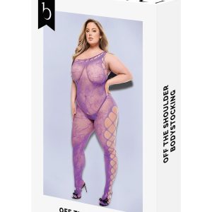 BACI OFF THE SHOULDER BODYSTOCKING PURPLE, QS
