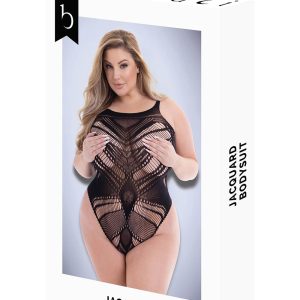 BACI JACQUARD BODYSUIT BLACK, QS