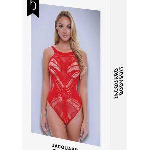 BACI JACQUARD BODYSUIT RED, OS