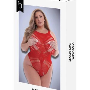 BACI JACQUARD BODYSUIT RED, QS