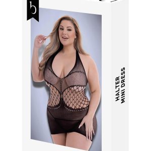BACI HALTER MINI DRESS BLACK, QS