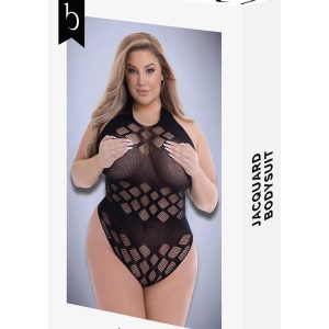 BACI JACQUARD BODYSUIT BLACK, QS